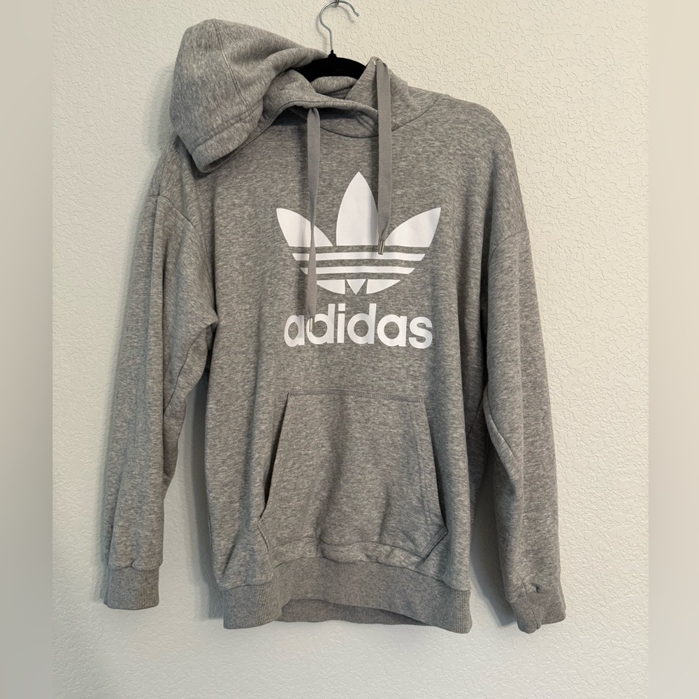 Adidas Grey Sweatshirt Hoodie Small